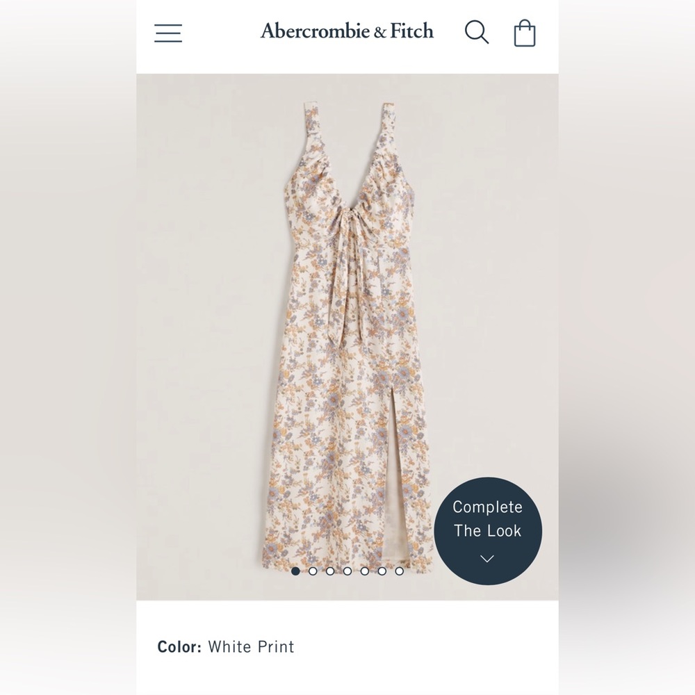 Abercrombie cinched tie front dress, new with tags, size L